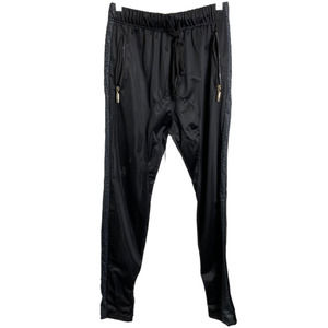 American Stitch Women's Sweatpants Black Drawstring Zip‎ Pockets Stretch Size S